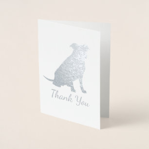 Pit Bull Dog Baby Shower Blue Boy Pitbull Foil Card