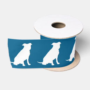 Pit Bull Dog Baby Shower Blue Boy Pitbull Satin Ribbon