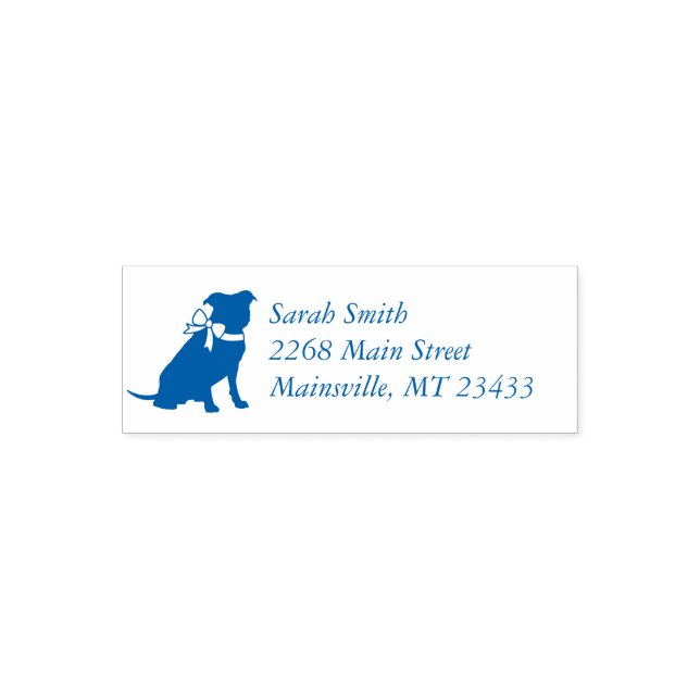 Pit Bull Dog Baby Shower Blue Boy Pitbull Self-inking Stamp (Design)