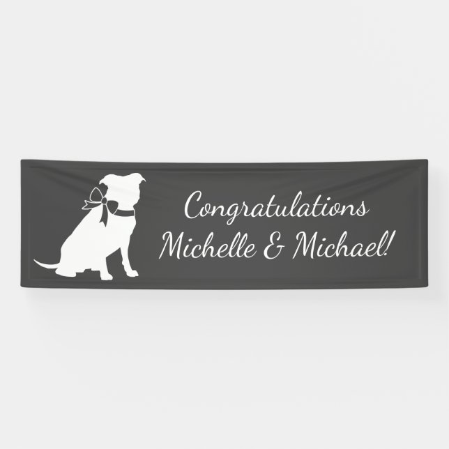 Pit Bull Dog Baby Shower Gender Neutral Banner (Horizontal)
