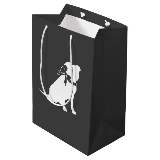 Pit Bull Dog Baby Shower Gender Neutral Medium Gift Bag (Back Angled)