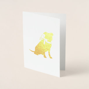 Pit Bull Dog Baby Shower Gender Neutral Pitbull Foil Card