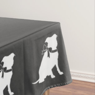 Pit Bull Dog Baby Shower Gender Neutral Pitbull Tablecloth