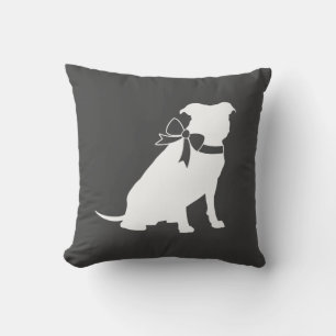 Pit Bull Dog Baby Shower Gender Neutral Throw Pillow