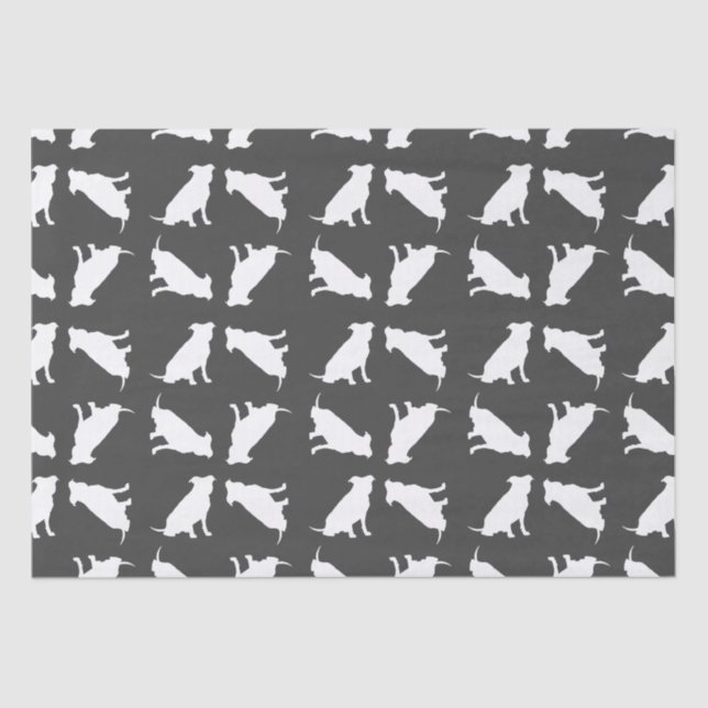 Pit Bull Dog Baby Shower Gender Neutral Tissue Paper (Front)