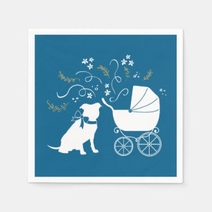 Pit Bull Dog Baby Shower Napkin