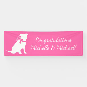 Pit Bull Dog Baby Shower Pink Girl Pitbull Banner