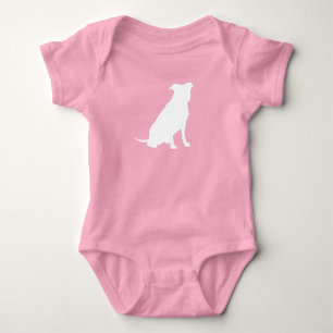 Pit Bull Dog Baby Shower Pink Girl Pitbull Bodysuit