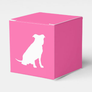 Pit Bull Dog Baby Shower Pink Girl Pitbull Favor Box