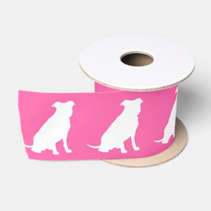 Pit Bull Dog Baby Shower Pink Girl Pitbull Satin Ribbon