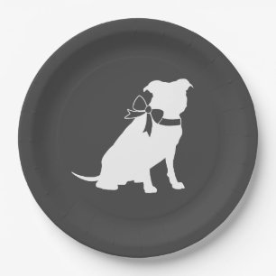 Pit Bull Dog Baby Shower Puppy Pitbull Paper Plate