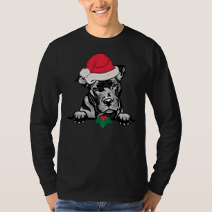 Pit Bull Dog Christmas T-Shirt