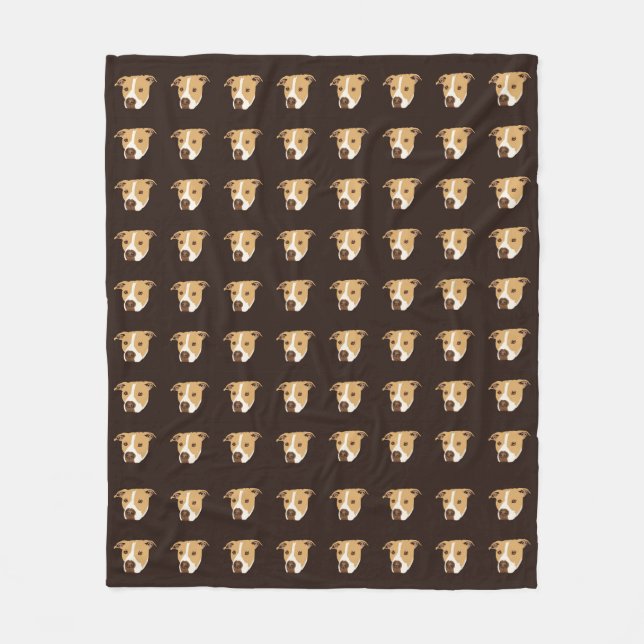 Pit Bull Dog Fleece Blanket (Front)