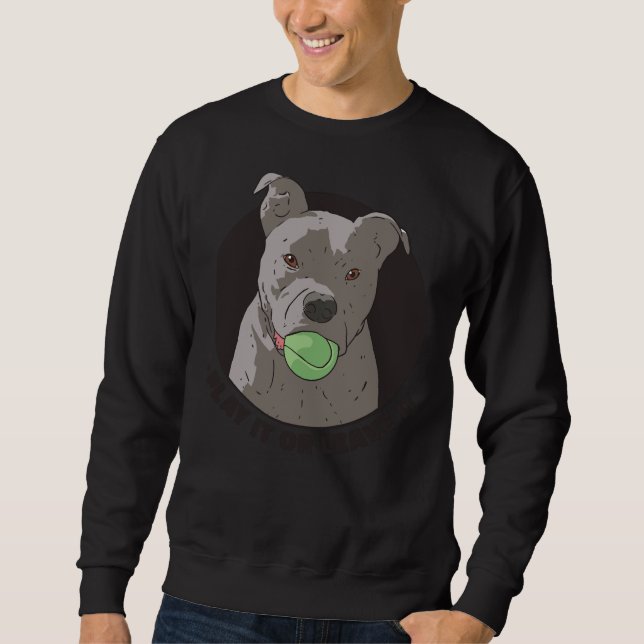 Pit Bull Dog Long Sweatshirt (Front)