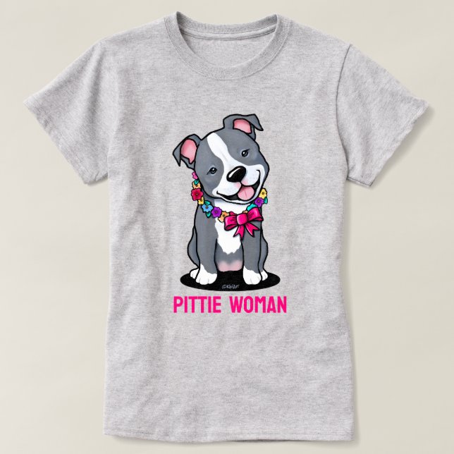 Pit Bull Dog Mom  T-Shirt (Design Front)