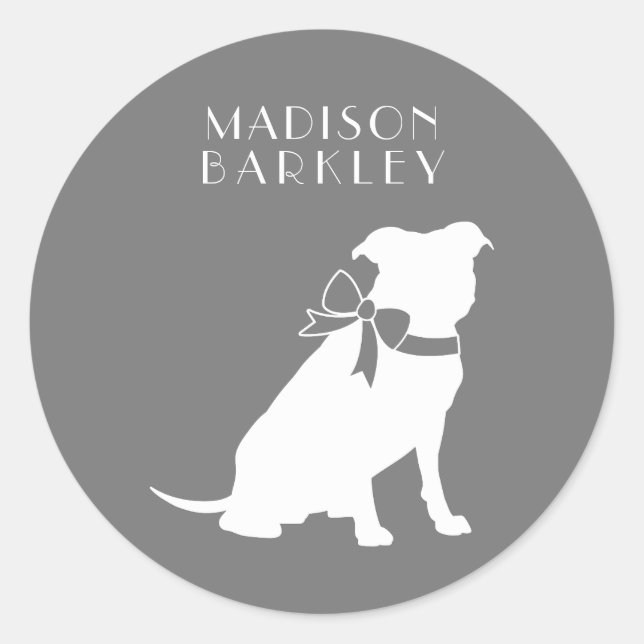 Pit Bull Dog Puppy Pitbull Classic Round Sticker (Front)