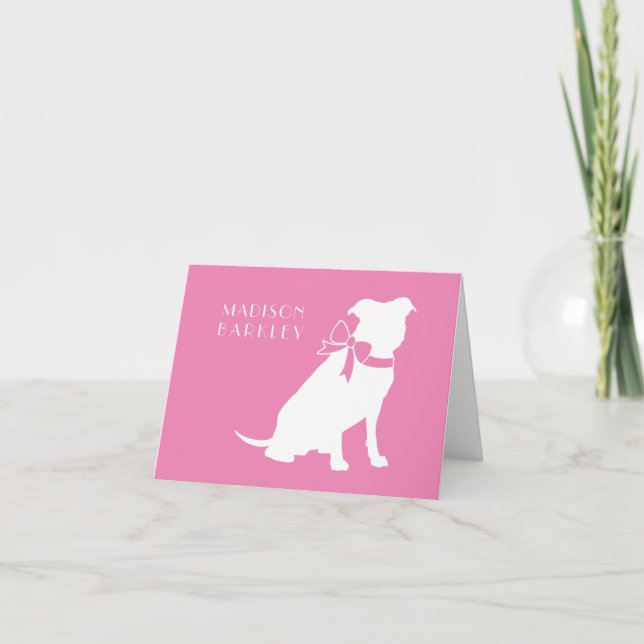 Pit Bull Dog Puppy Pitbull Note Card (Front)