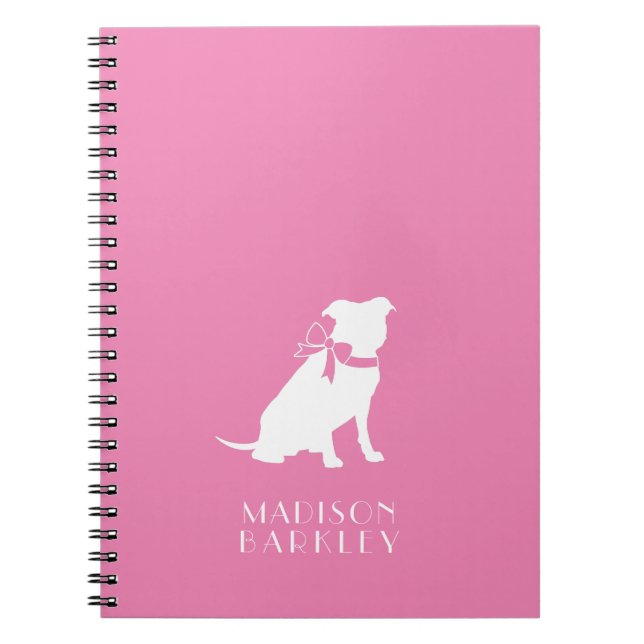 Pit Bull Dog Puppy Pitbull Notebook (Front)