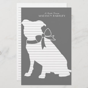 Pit Bull Dog Puppy Pitbull Stationery