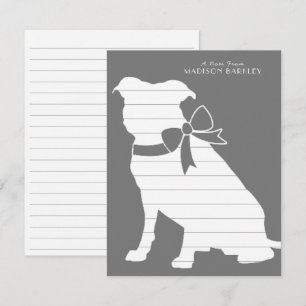Pit Bull Dog Puppy Pitbull Thank You Card