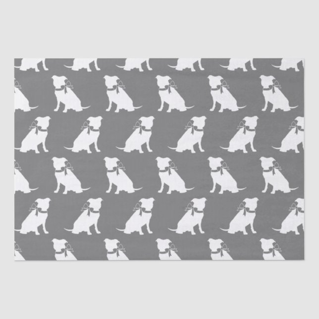 Pit Bull Dog Puppy Pitbull Tissue Paper (Front)