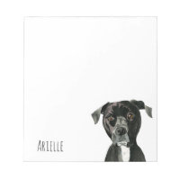 Pit Bull Dog Watercolor | Add Your Name