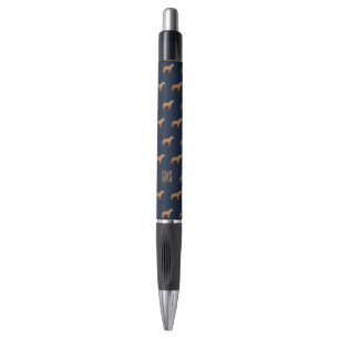 Pit Bull Dogs Pattern Monogrammed Pen