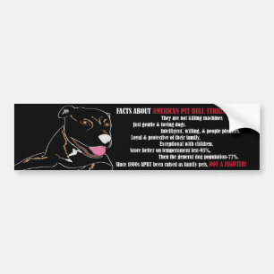 Pit Bull FactsBlk Bumper Sticker