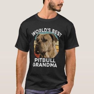 Pit bull Grandma  Worlds Best PitBull Grandma Vint T-Shirt