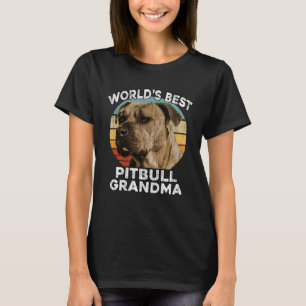 Pit bull Grandma  Worlds Best PitBull Grandma Vint T-Shirt