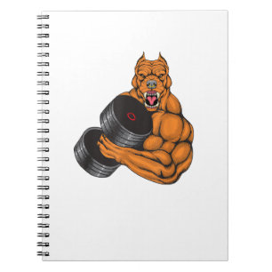 Pit Bull Gym Fitness - Weightlifting Deadlift Body Notebook