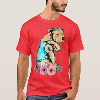 Pit Bull  I Love Mom Tattoo Mother's day gifts  T-Shirt