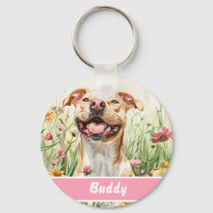 Pit Bull ID Tag – Add Name & Contact Keychain
