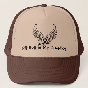 Pit Bull is My Co-Pilot - Trucker Style Ball Cap