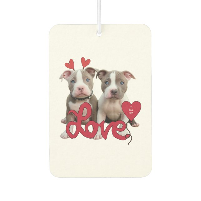 Pit bull love air freshener (Front)
