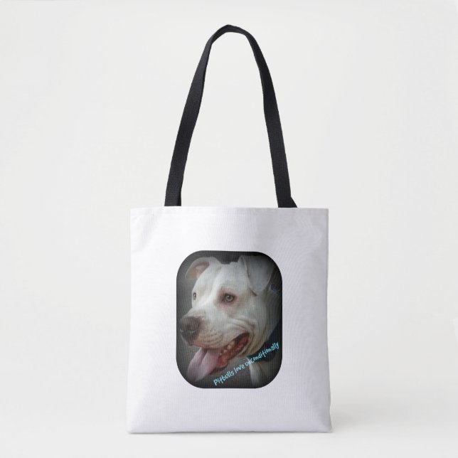 Pit bull Love Tote Bag (Front)