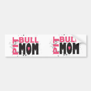 Pit Bull Mom Bumper Sticker