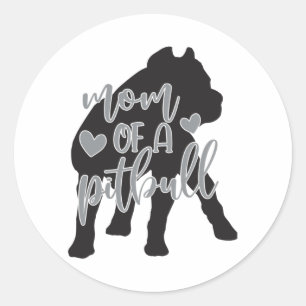 Pit Bull Mom Classic T-Shirt Round Sticker