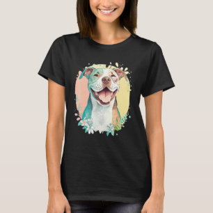 Pit Bull Mom Dog Lover Colourful Artistic Pitbull T-Shirt