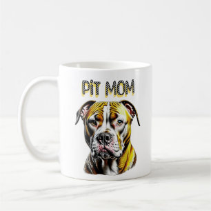 Pit Bull Mom   Dog Lover's  Coffee Mug
