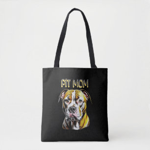 Pit Bull Mom Dog Lover's Tote Bag