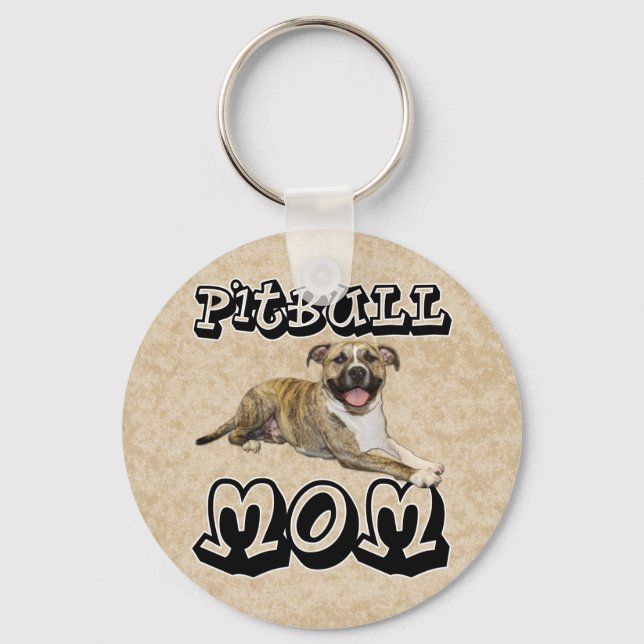 Pit Bull MOM - Tigger Keychain (Front)