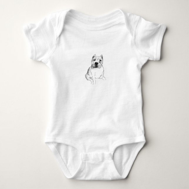 Pit Bull One Piece Baby Bodysuit (Front)