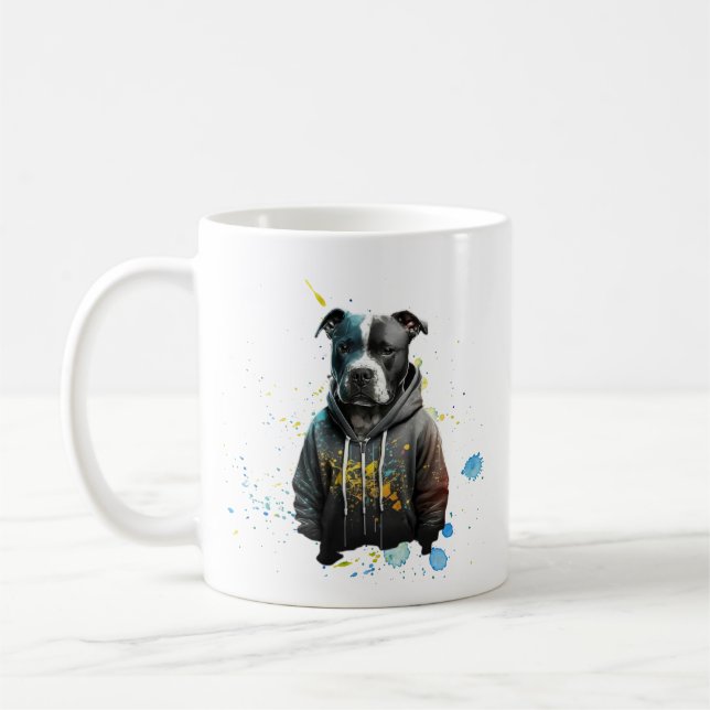 Pit Bull - Paws and Smiles Mug (Left)