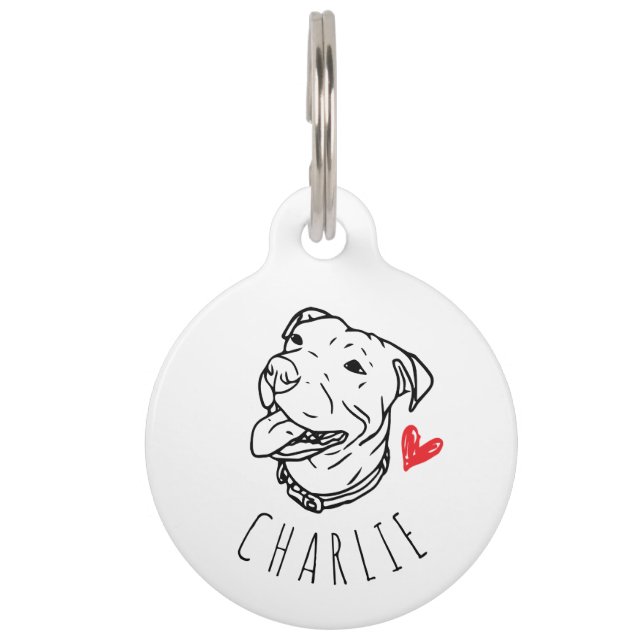 Pit Bull Personalized ID Tag (Front)