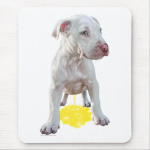 Pit Bull Puppy Piddles OOPS Mouse Pad
