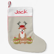 Pit Bull Reindeer (Male) Merry Christmas Pet