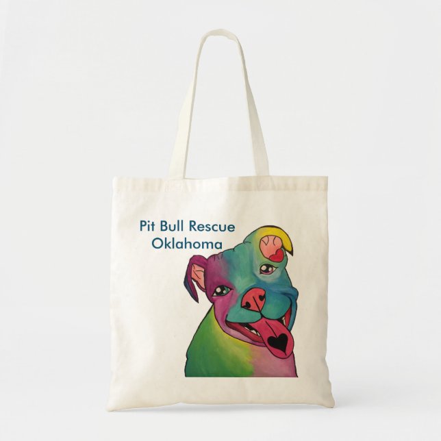 Pit Bull Rescue Oklahoma Tote Bag (Front)