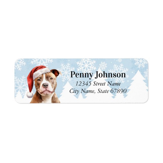 Pit Bull Return Address Labels (Front)