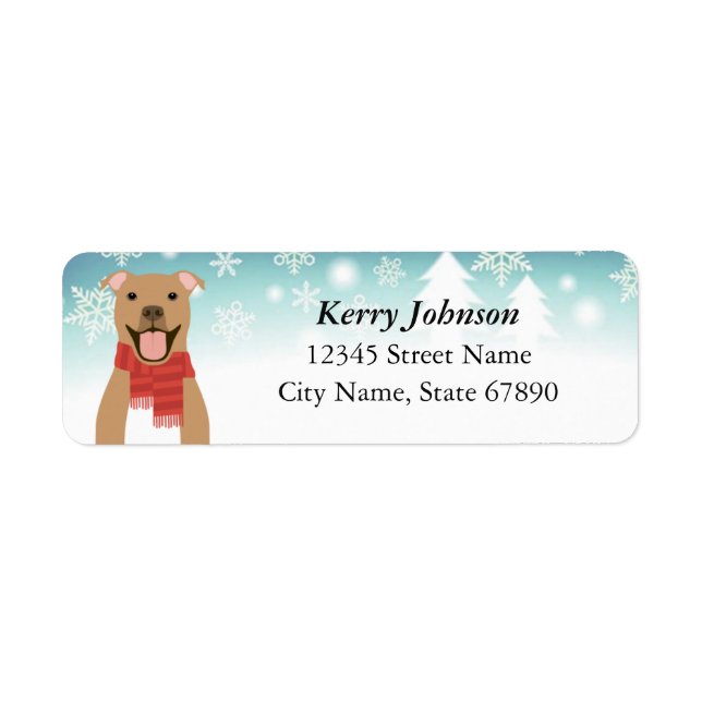 Pit Bull Return Address Labels (Front)